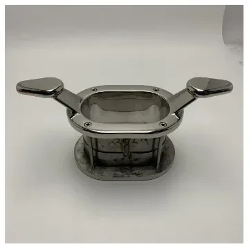 High-Quality Stainless Steel Oval Marine Cleat with Dual Clamps for Secure Boat Line Attachment product image