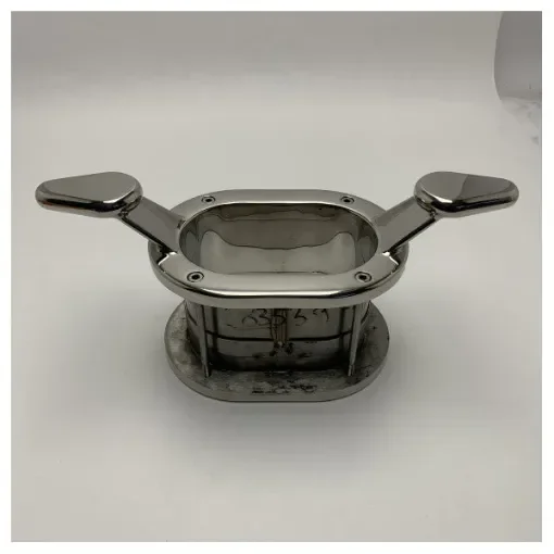 High-Quality Stainless Steel Oval Marine Cleat with Dual Clamps for Secure Boat Line Attachment product image