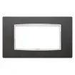 Vimar Eikon Classic 4M Metal Cover Plate Matte Anthracite – Durable Marine-Grade Switch and Socket Faceplate product image