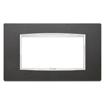 Vimar Eikon Classic 4M Metal Cover Plate Matte Anthracite – Durable Marine-Grade Switch and Socket Faceplate product image
