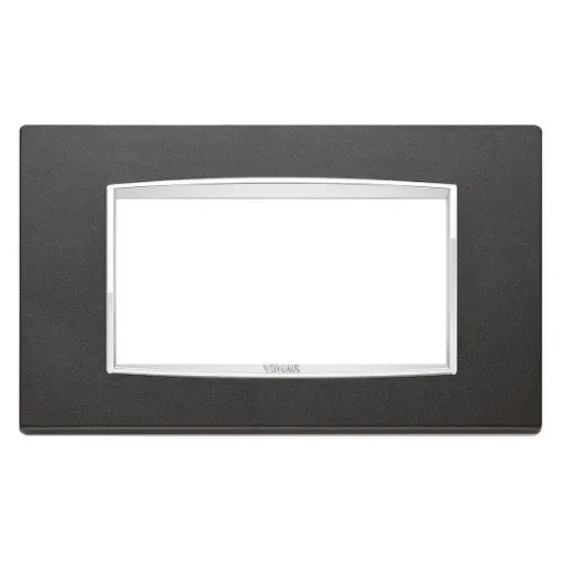 Vimar Eikon Classic 4M Metal Cover Plate Matte Anthracite – Durable Marine-Grade Switch and Socket Faceplate product image