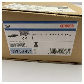 <p>Marine Grade Gewiss GW 80 454 Waterproof Polycarbonate Light Fixture IP65 ATEX Certified</p> product image