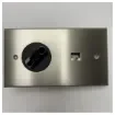 Onbekend - Marine Grade Stainless Steel RJ45 & Bipolar Switch Panel - MELJAC142X80ORIZ+1 product image