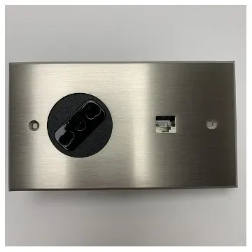 Onbekend - Marine Grade Stainless Steel RJ45 & Bipolar Switch Panel - MELJAC142X80ORIZ+1 product image