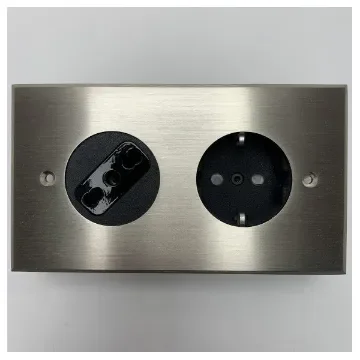 Onbekend - Meljac Marine Stainless Steel Dual Socket Plate - Waterproof product image