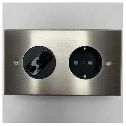 Onbekend - Meljac Marine Stainless Steel Dual Socket Plate - Waterproof product image