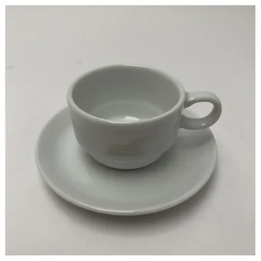 <div>CRN Chrome Ceramic Coffee Cup with Saucer for Marine Environments - Durable & Easy-to-Clean Nautical Drinkware</div> product image