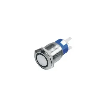 Stainless Steel Push Button Switch with Blue LED - 502231 product image