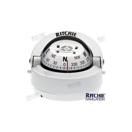 Ritchie - S-53 White Compass with Lighting - RITS-53W product image