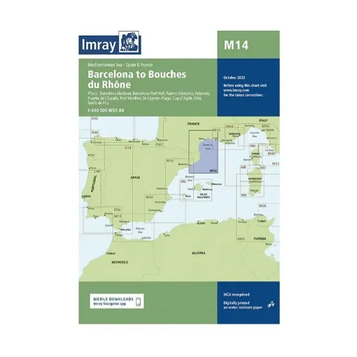Imray - Map M14, Costa Brava and Gulf of Lion - M14 product image