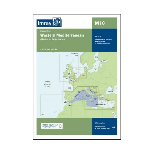 Imray - Waterproof Nautical Chart Western Mediterranean - M10 product image