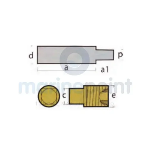 TECNOSEAL - Anodo Gm Refrigeration Zinc Anode Cooler - TEN02003 product image