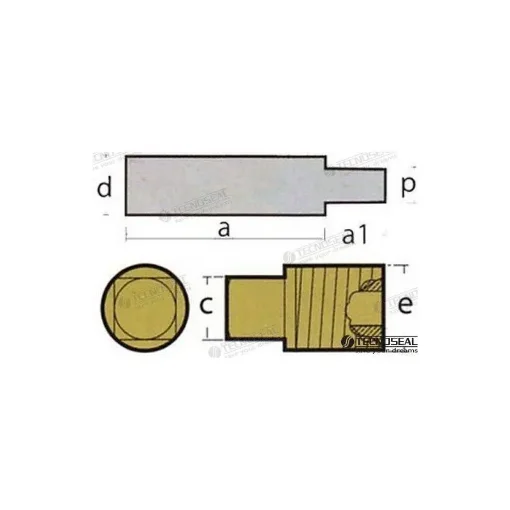 TECNOSEAL - Caterpillar Anode with Plug - TEN02024T product image