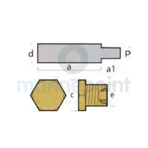 TECNOSEAL Zinc Anode VM with Cap - TEN02060T product image