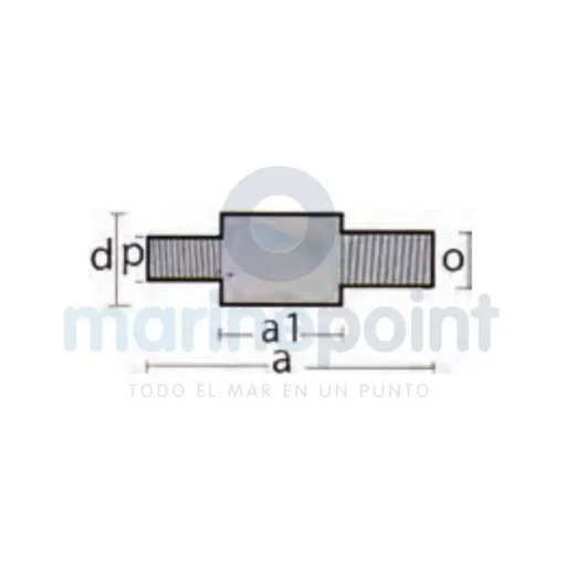 TECNOSEAL Zinc Anode VM, Diameter 14.5mm - TEN02064 product image