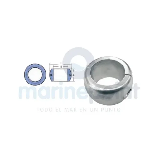 TECNOSEAL Kamewa Zinc Collar Anode 0.74 Kg - TEN02455 product image