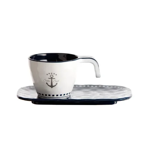 Marine Business - Sailor Soul Flat Coffee Cups and Plates (6) - 14006 product image