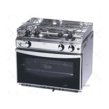 ENO - Eno Stainless Steel Gas Stove, 2 Burners, Oven and Grill - 05010232 product image