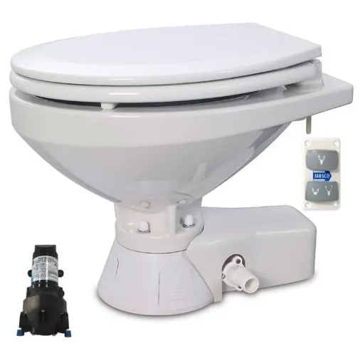 Jabsco QF 12V Grande Toilet with Pump - 37245-4092 product image