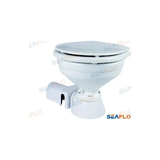 Seaflo Electric Toilet Ceramic with Wooden Seat - SFMTE101 product image