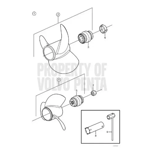 Volvo - Original Replacement Propeller Nut - 3851569 product image