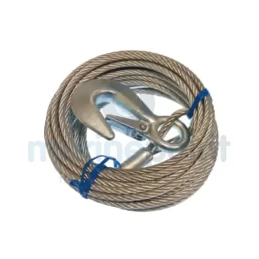 Long Steel Cable Winch 5mm X 6m with Carabiner - GS76036 product image