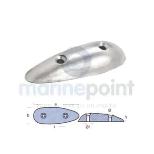 TECNOSEAL Oval Fish Anode, 117 X 45 Mm - TEN00201 product image