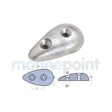 TECNOSEAL - Oval Fish Anode 85 X 33 X 20mm - TEN00203 product image