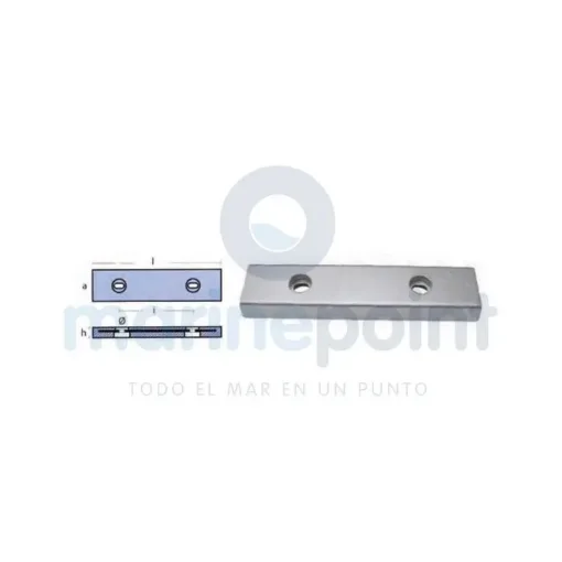 TECNOSEAL Aluminium Anode Plate for Hull - TEN00276EAL product image