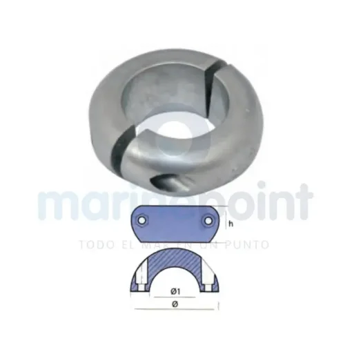 TECNOSEAL Anode Collarin Axle 22mm - TEN00551 product image