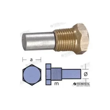 TECNOSEAL Bukh Anode with Plug for Engine Protection - TEN02053T product image