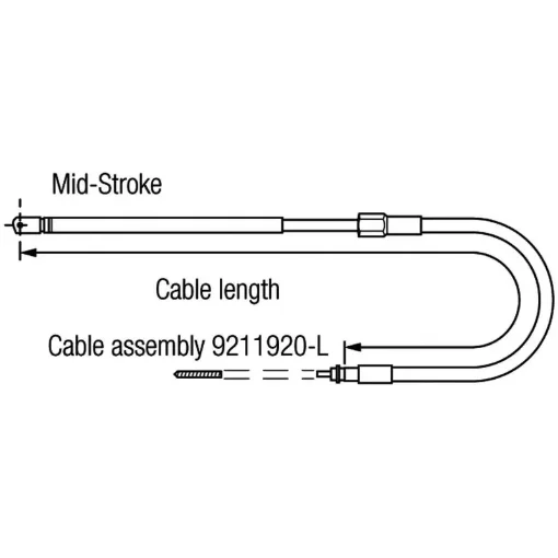 Teleflex C-230 Steering Cable, 5.50m - 019852 product image
