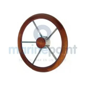 Mavi Mare Stainless Steel-Wood Steering Wheel 350mm - GS41119 product image