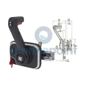 SeaStar-Dometic Standard Black Side Control with Interlock - TXCHX8553P product image