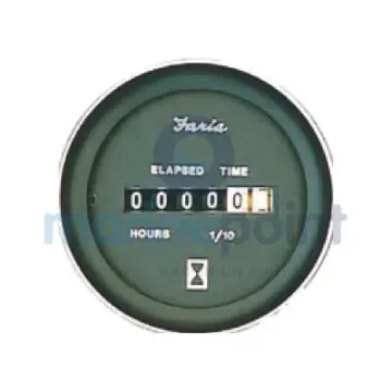 Faria Hour Meter Chesapeake Series SS White - FA13019 product image