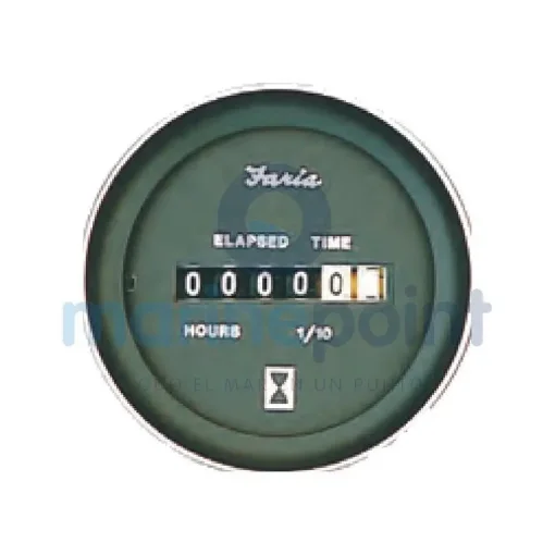 Faria Hour Meter Chesapeake Series SS White - FA13019 product image