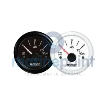 Oil Pressure Gauge, White, 10-184º, 0-5 Bars - RECKY15300 product image