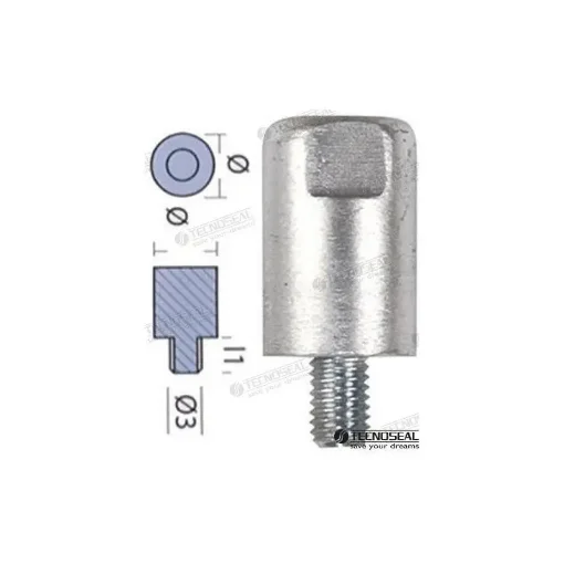 TECNOSEAL Yanmar Engine Zinc Anode Bar 20mm - TEN01313 product image