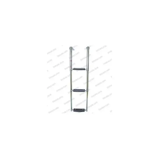 3-Step Telescopic Stainless Steel Ladder with Platform - 40250328 product image