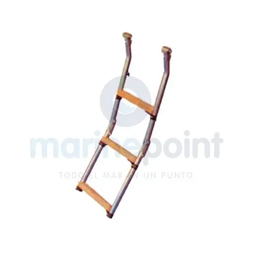 Foldable Platform Ladder with Teak Steps - GS73034 product image
