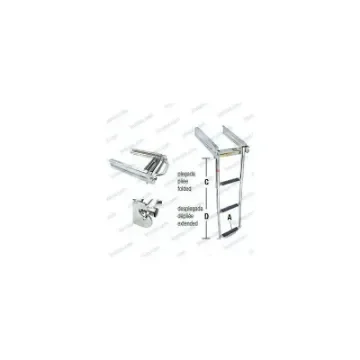 Adjustable Stainless Steel Ladder with Lock - 40251162 product image