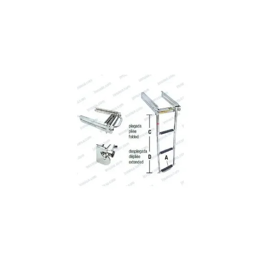 Adjustable Stainless Steel Ladder with Lock - 40251162 product image