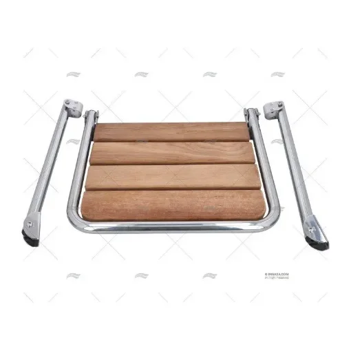 Bath Platform Stainless Steel with Teak - 20250277 product image