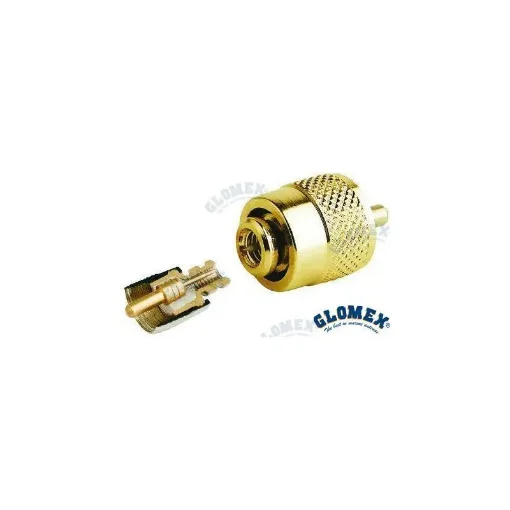 Glomex PL259 Male Gold Connector for RG58 - GLORA132SOLDERLESS product image