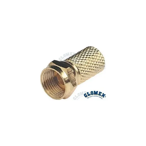Glomex - TV Antenna Connector Gold Male F for RG6 and RG59 - GLOV9144 product image