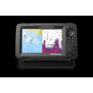 Lowrance - 7" GPS Fishfinder Plotter with Triple Transom Transducer - 000-15520-001 product image