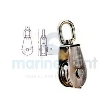 10mm Stainless Steel Simple Swivel Pulley - GS71082 product image