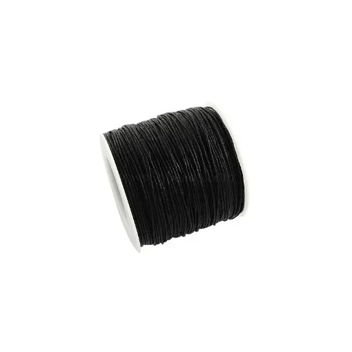 Marina Performance Ropes - Black Waxed Cord, 1mm, 50m - 0830NE-01 product image