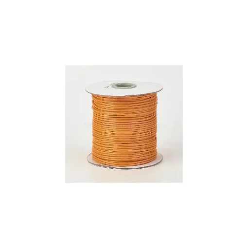 Marina Performance Ropes - Orange Waxed Cord, 1mm, 50m - 0830NA-01 product image