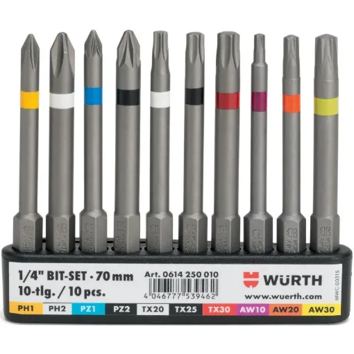 Wurth - 31-Piece 1/4'' Combined Bit Set - 0614250070 product image